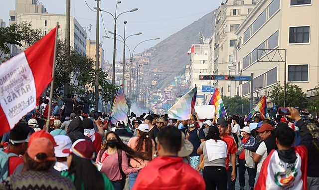 Manifestation au Pérou, décembre 2022